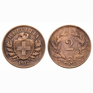 Schweiz 2 Rappen 1912 B