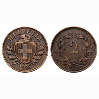 Schweiz 2 Rappen 1918 B