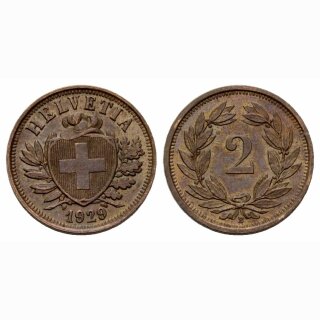 Schweiz 2 Rappen 1929 B