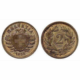 Schweiz 2 Rappen 1938 B
