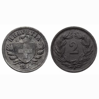 Schweiz 2 Rappen 1945 B