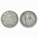 Schweiz 1/2 Franken 1878 B Stehende Helvetia
