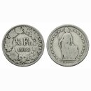 Schweiz 1/2 Franken 1908 B Stehende Helvetia