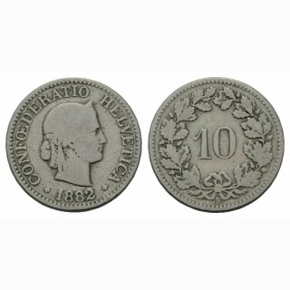 Schweiz 10 Rappen  1882 B