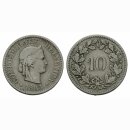 Schweiz 10 Rappen  1883 B