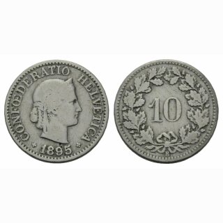 Schweiz 10 Rappen  1895 B