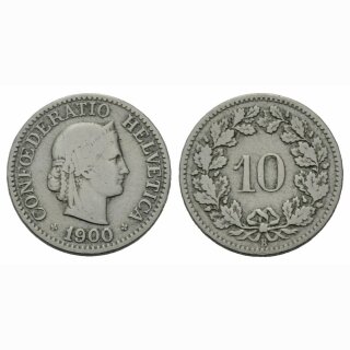 Schweiz 10 Rappen  1900 B