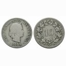 Schweiz 10 Rappen  1901 B