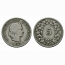 Schweiz 5 Rappen  1897 B